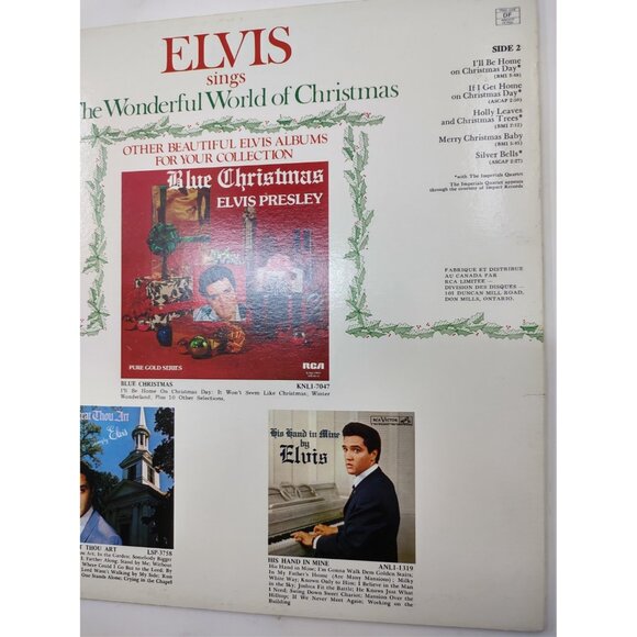 Elvis Presley "The wonderful world of Christmas" 1976 vinyl record VG+ Canada - Picture 5 of 10